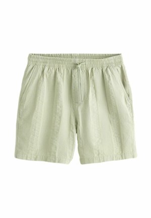 REGULAR FIT - SEERSUCKER TEXTURE DRAWSTRING WAIST  - Shorts - sage green