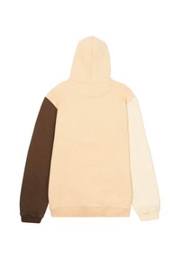 Sudadera con capucha de corte relajado, con bloques de color en beige, marrón y crema. Fabricada en un tejido suave con puños y dobladillo acanalados.