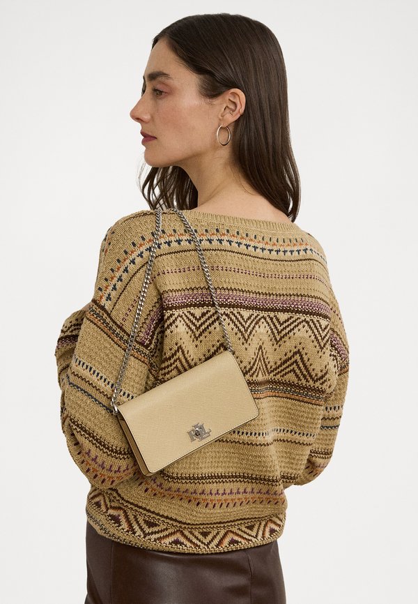 PEBBLED CAMERYN CROSSBODY TECH CASE - Cross body bag - sand dune