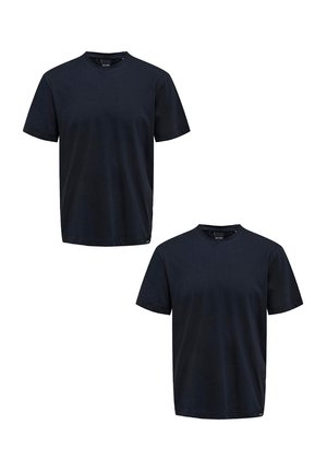 2ER-PACK RUNDHALS KURZARM - Basic T-shirt - dunkelblau