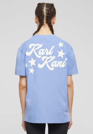 Karl Kani SMALL SIGNATURE STAR OS TEE - T-shirt print - babyblue