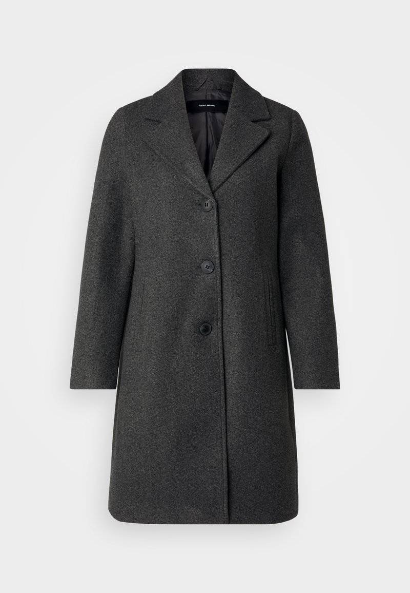 Vero Moda Petite Mantel donkergrijs gemêleerd