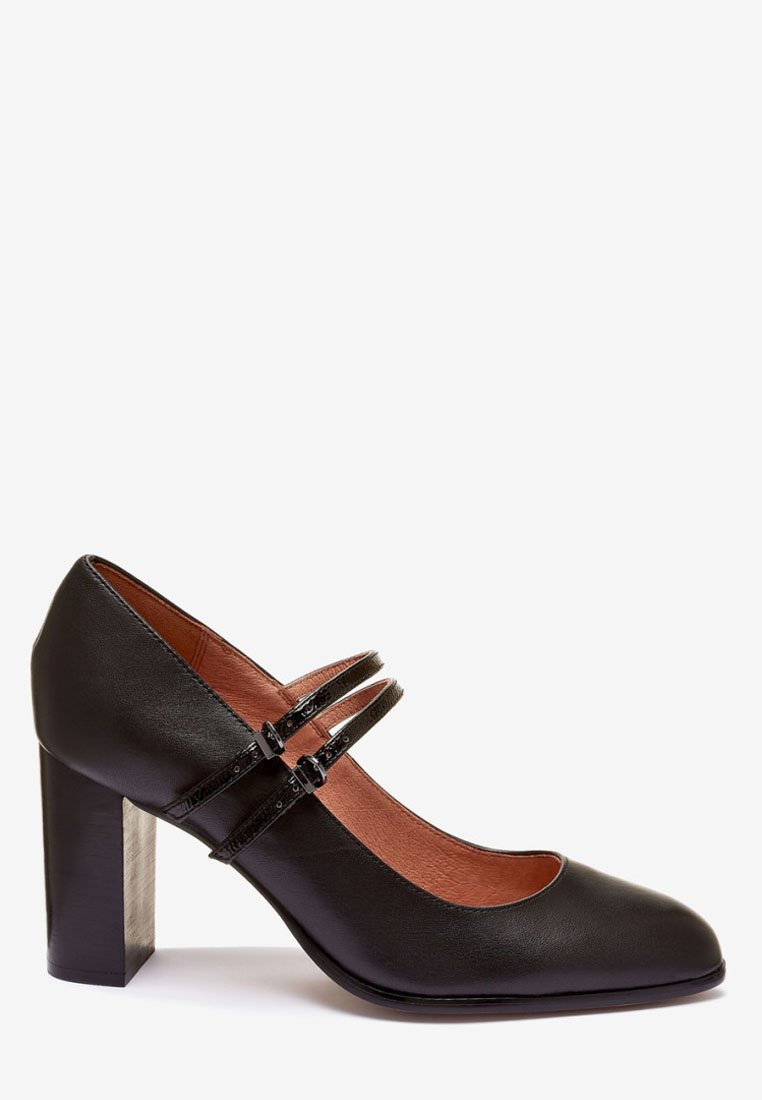 Next BLACK LEATHER DOUBLE STRAP MARY JANE SHOES - Tacones - black/negro -  Zalando.es
