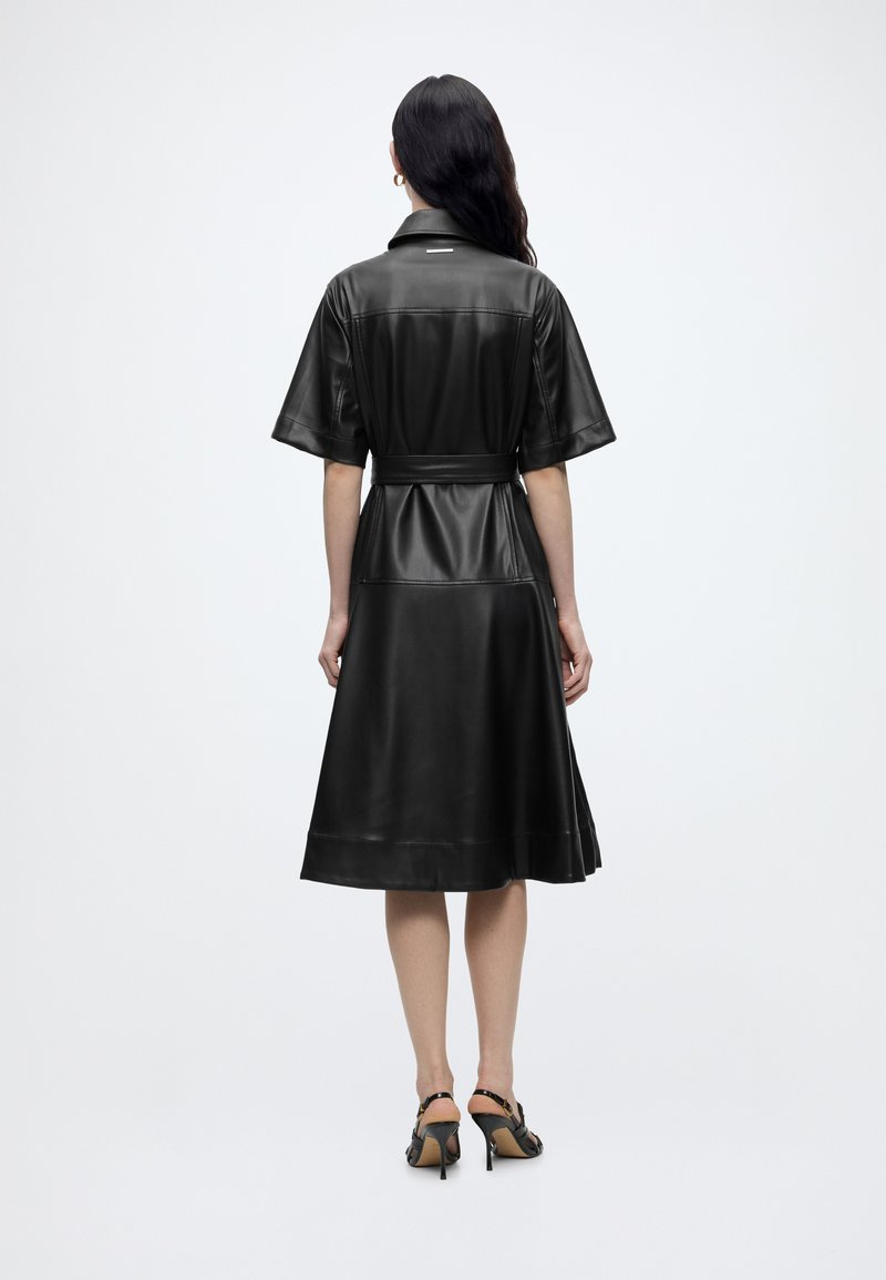 karl lagerfeld faux leather dress Karl Lagerfeld