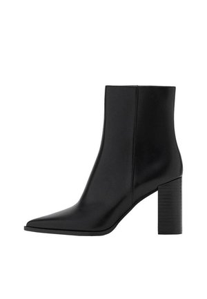 High heeled ankle boots - black
