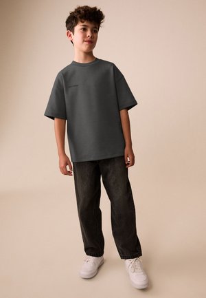 Next, REGULAR FIT - GRAPHIC HEAVYWEIGHT SHORT SLEEVE T-SHIRT - T-shirt print - charcoal grey