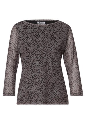 Street One, 3/4-ARM MESH-SHIRT MIT BOAT NECK - Blouse - black