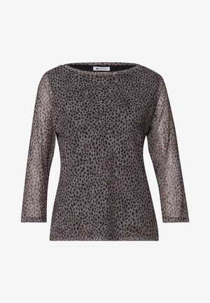 Street One, 3/4-ARM MESH-SHIRT MIT BOAT NECK - Blouse - black