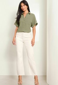 Lipsy SHORT SLEEVE UTILITY  - Camicia - khaki green