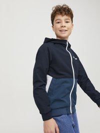 Jack & Jones Junior JJERUSH BLOCKING NOOS JNR - Lagana jakna - navy blazer/blue/white