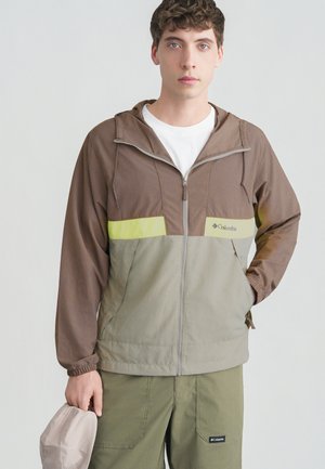 SPIRE VALLEY™ HOODED WINDBREAKER - Light jacket - iron/flint grey/neon light