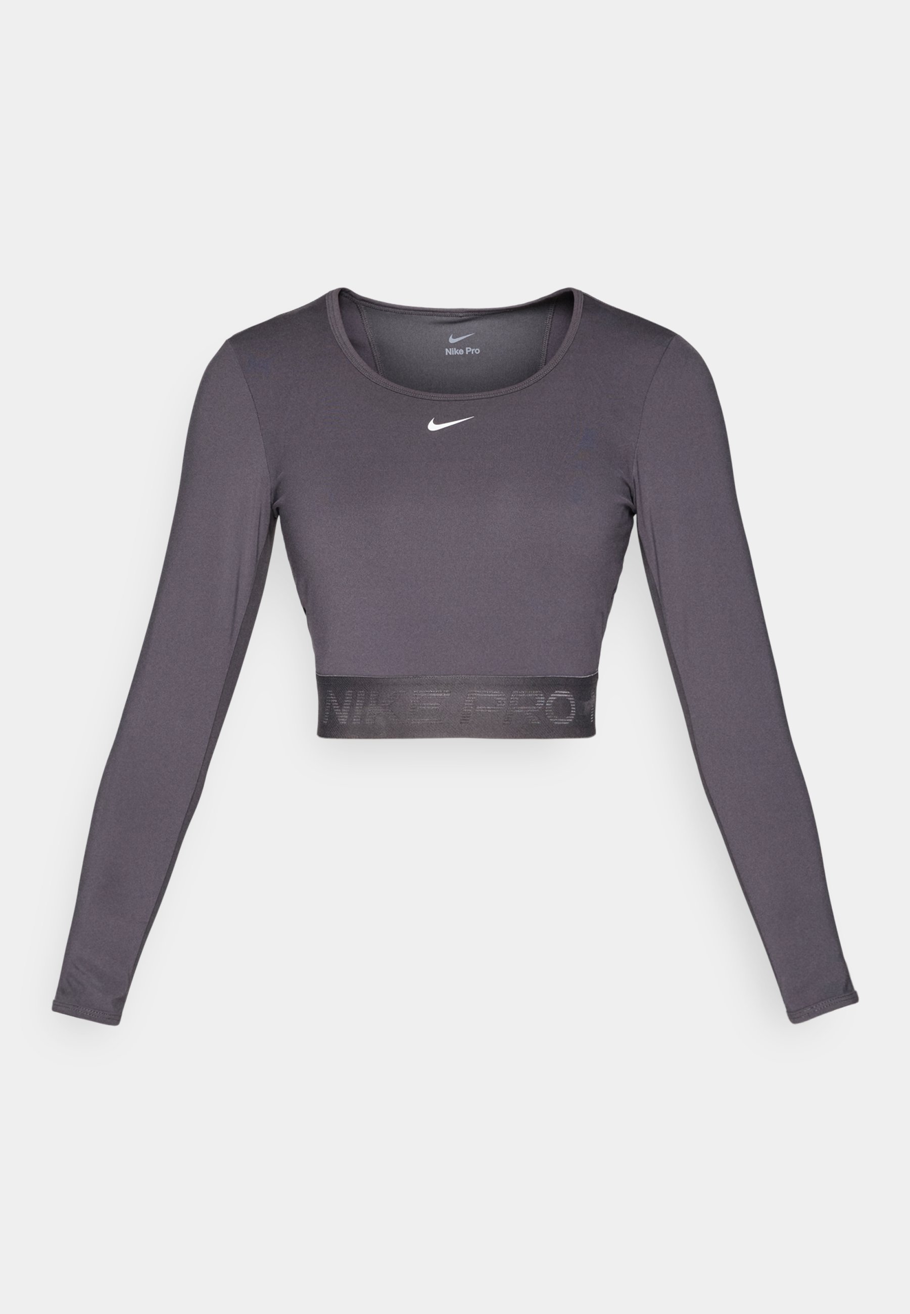 nike pro grey crop top
