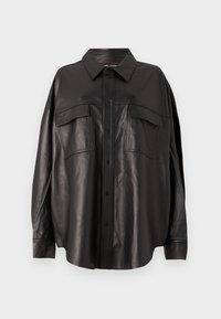 OVERSIZED SHIRT - Button-down blouse - black