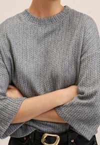 Mango Strickpullover - mottled grey