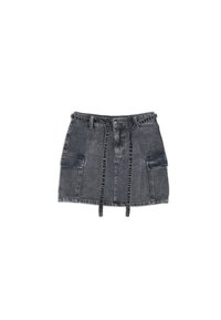 NISHA POCKET SKIRT - Falda vaquera - washed grey
