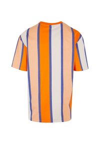 Karl Kani SMALL SIGNATURE STRIPE - Potiskana majica - orange apricot off white