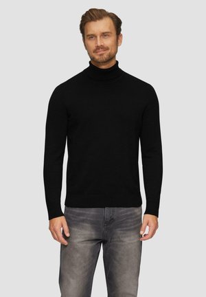 s.Oliver, ROLLKRAGEN - Maglione - schwarz