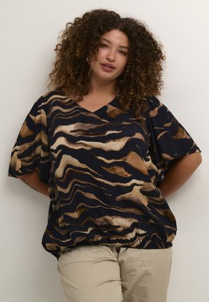 LANA  - T-Shirt print - black brown tiger print