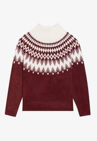 Trui - dark red/off white