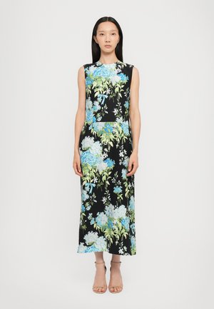 ALL OVER SWEET WILLIAMS PRINT DRESS - Day dress - black
