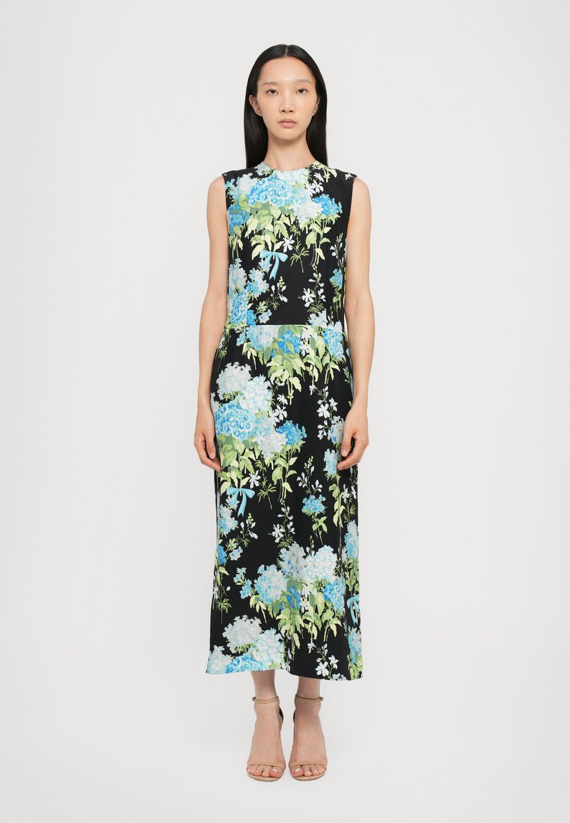 MOSCHINO - ALL OVER SWEET WILLIAMS PRINT DRESS - Robe de jour - black, Agrandir