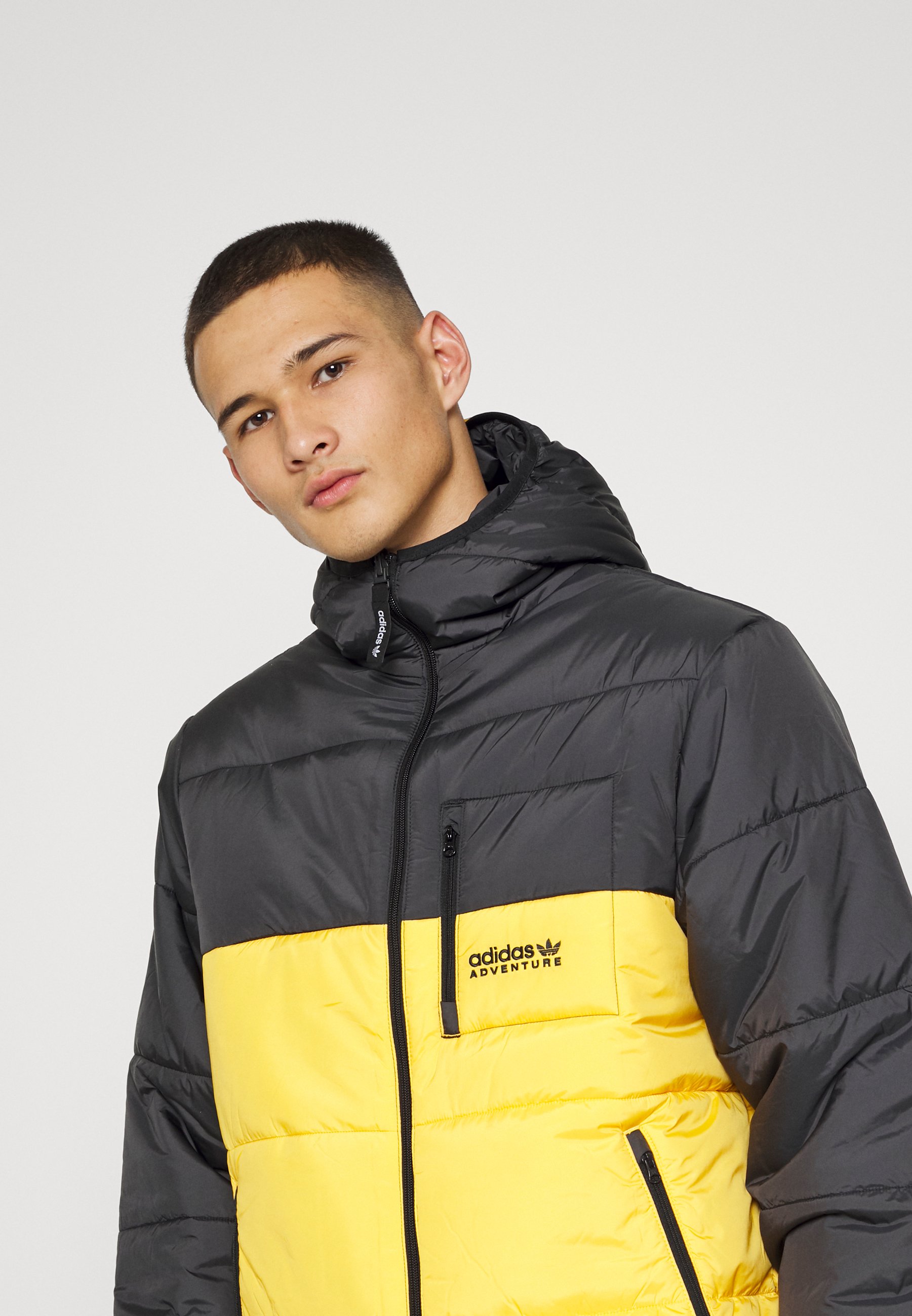 adidas yellow puffer