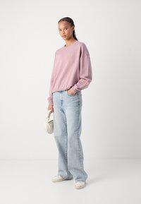 Marc O'Polo LOGO EMBROIDERY AT FRONT - Mikina - dark mauve