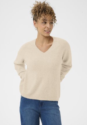 V-NECK  - Džemperis - oatmeal melange