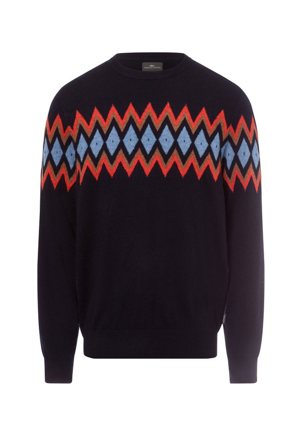 Strickpullover - marine orange