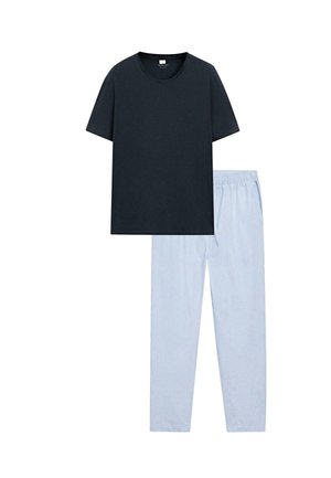 SHORT SLEEVE AND STRIPED SET - Pyjama - blue