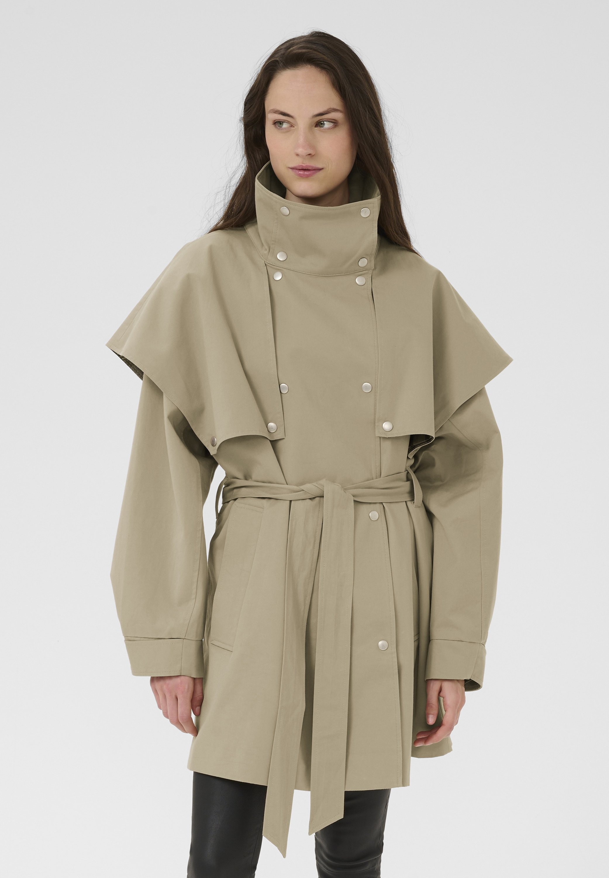 Karen by Simonsen KBDANA TRENCH - Trenchcoat - chinchilla/sand