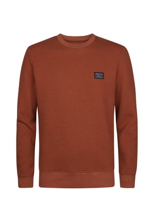 Petrol Industries, TEXTURED CREW NECK SWEATER IRONWALL - Sweatshirt - copper orange
