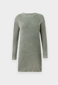 NMSIESTA O NECK DRESS - Strickkleid - medium grey melange