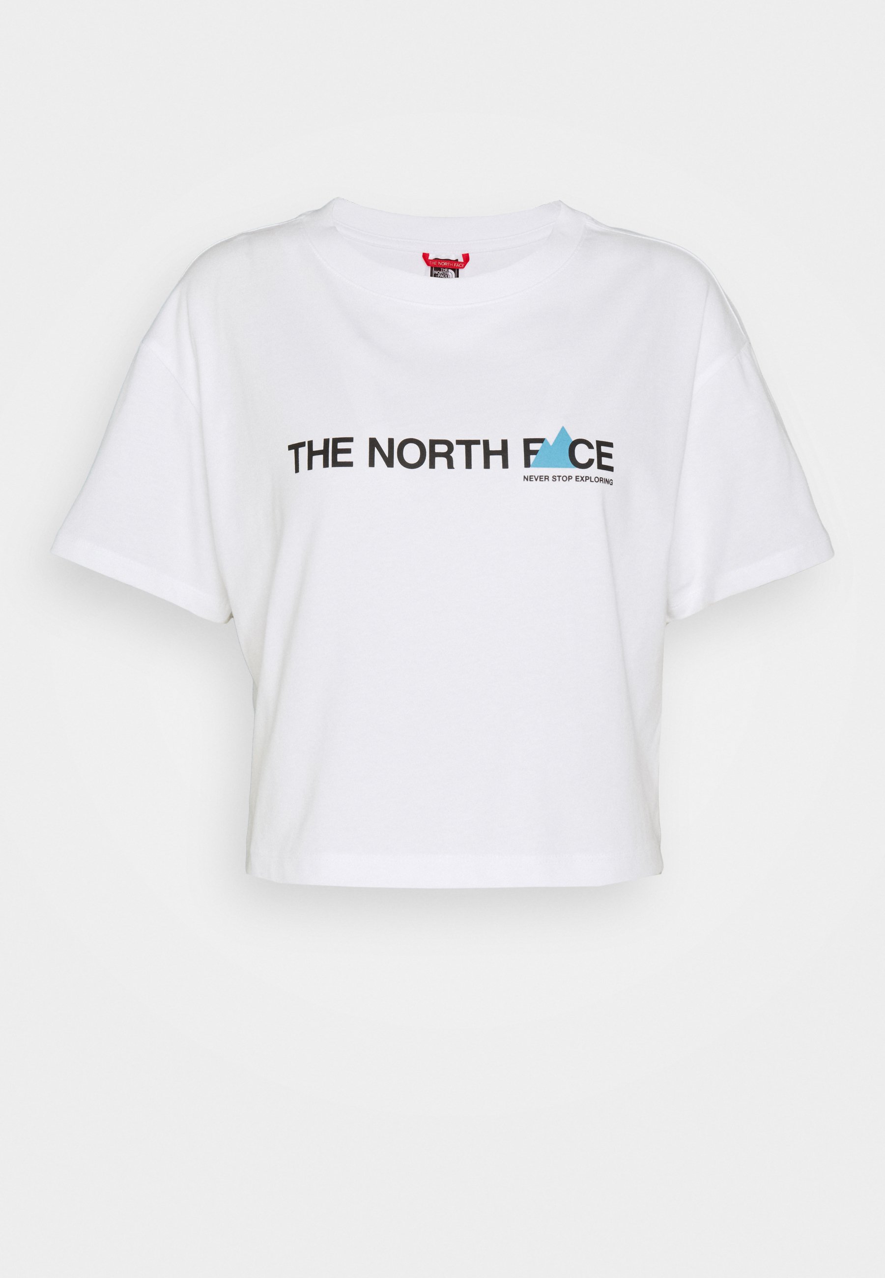 The North Face LETTER TEE T shirts med print whiteblack The North Face GEODOME TEE - T-shirts med print - ethereal blue