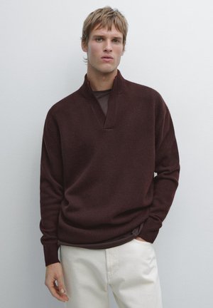 MOCK NECK  - Svetr - bordeaux