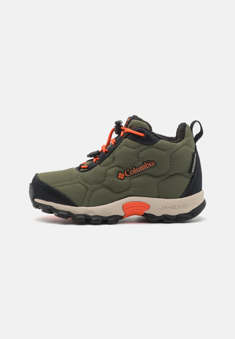 Columbia CHILDRENS FIRECAMP MID 2 WP UNISEX - Turistické topánky - nori/red quart
