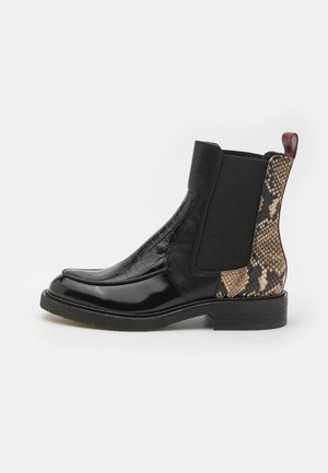 Støvletter - black/beige/red
