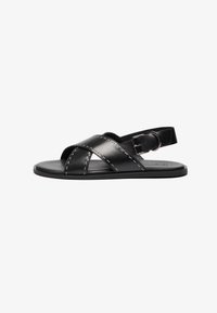 LEATHER - Sandals - black
