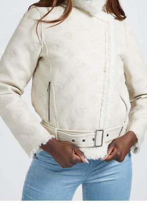 Giacca in similpelle - beige