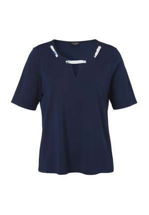 Print T-shirt - dunkelblau