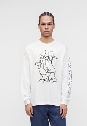 Carhartt WIP, L/S BLINKERFLUID T-SHIRT - Блуза с дълги ръкави - white