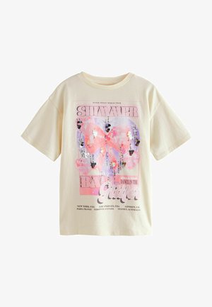 Majica kratkih rukava s printom - ecru white