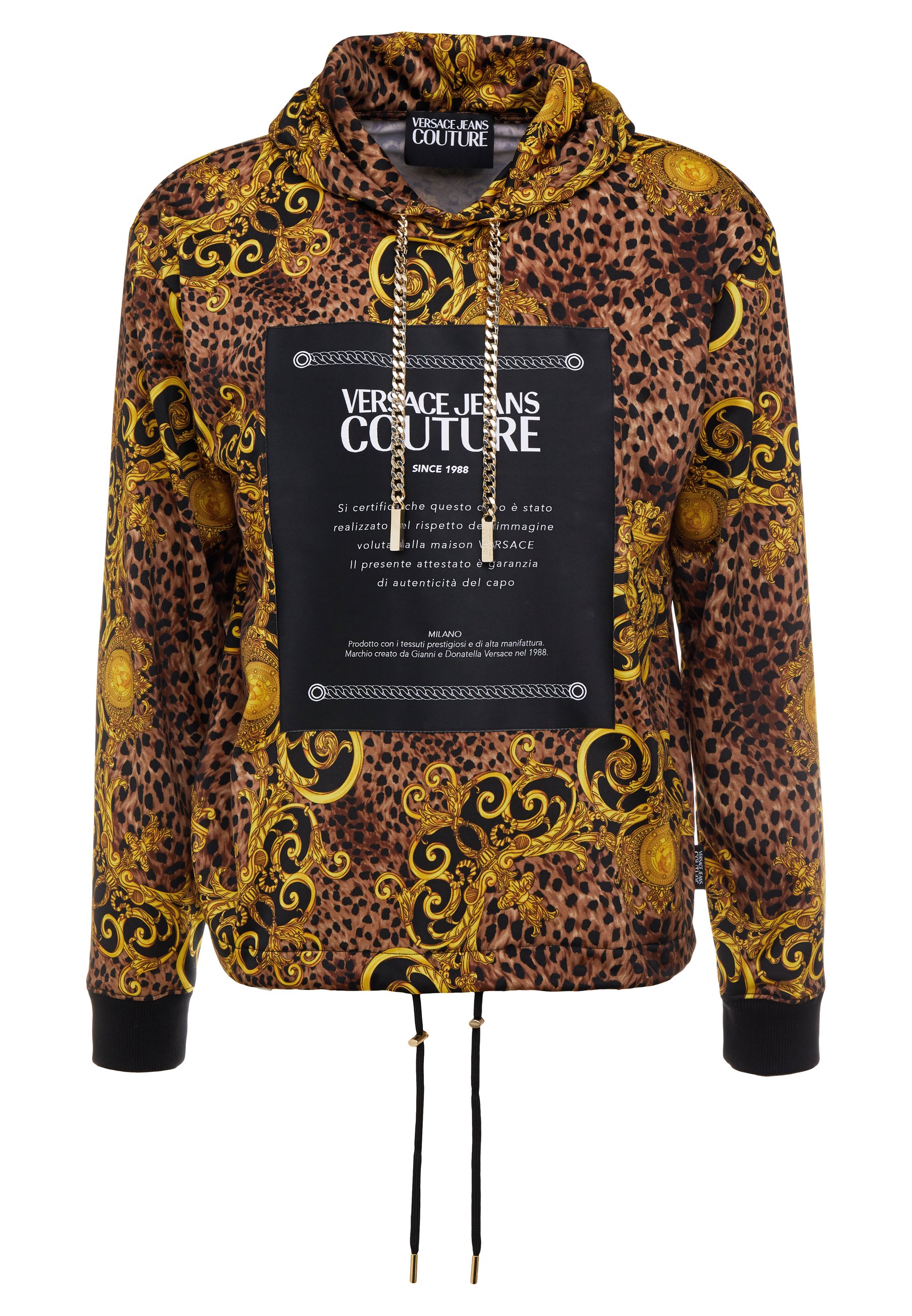 versace hoodie gold