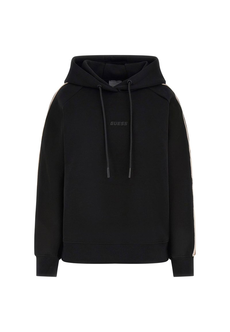 Guess MIT SEITLICHEM LOGO Hoodie schwarz/black Zalando.de