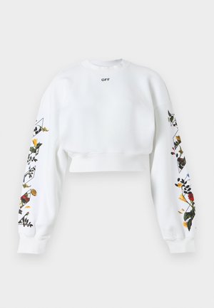 FLOWERS ARROW CROP CREW - Mikina - white