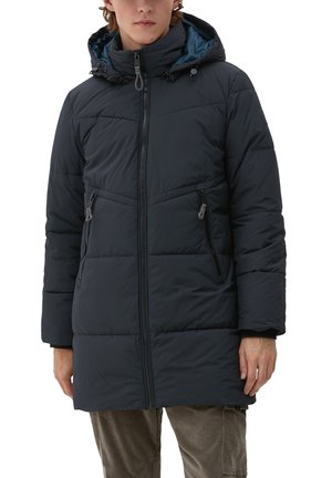 MIT ABNEHMBARER KAPUZE - Wintermantel - black