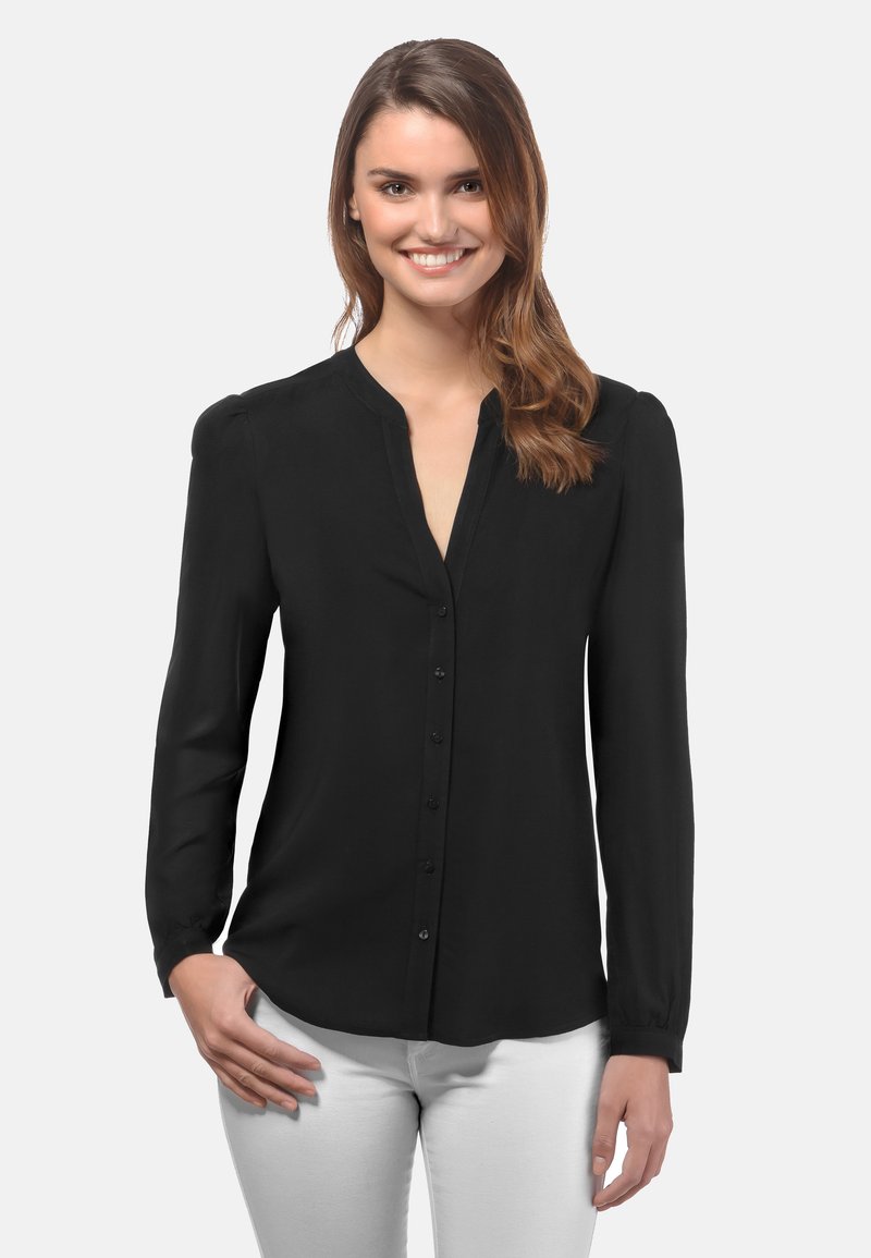Vincenzo Boretti LEICHT TAILLIERT - Blouse - schwarz