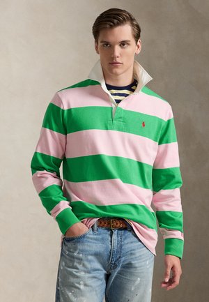 THE ICONIC RUGBY SHIRT - Μπλούζα με μακριά μανίκια - garden pink/summer emerald