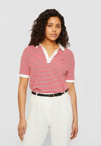 Tommy Hilfiger OPEN PLACKET - Poloshirt - fierce red/white
