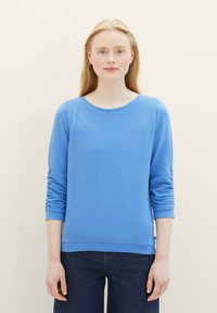 TOM TAILOR DENIM STRUCTURED - Sweatshirt - sicilian blue